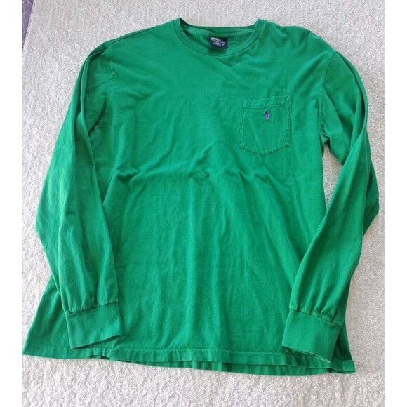 Polo by Ralph Lauren M Green St Patrick's Day Cotton Long Sleeve Men's P… - Picture 1 of 9